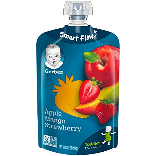 Gerber Purees Apple Mango Strawberry Toddler Pouch (Pack of 12)