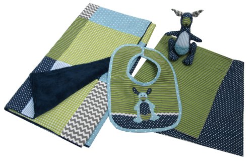 Trend Lab Perfectly Preppy Gift Set, Blue/Green, 5 Piece