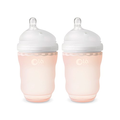 Olababy Gentle Bottle 2 Piece Coral Set, 8 Ounce