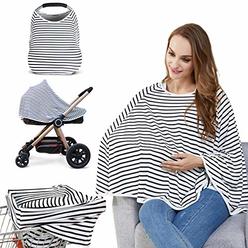 LUCINE Baby Nursing Cover & Nursing Poncho - Multi Use Cover for Baby Car Seat Canopy, Shopping Cart Cover, Stroller Cover, 360Â°