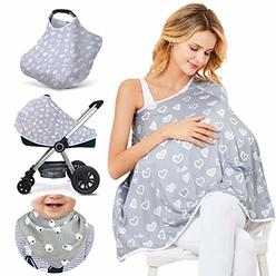 Kefee Kol Baby Nursing Cover & Nursing Poncho - Multi Use Cover for Baby Car Seat Canopy, Shopping Cart Cover, Stroller Cover, 360Â°