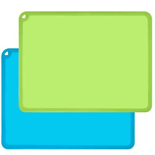 Goldleaf Silicone Kids Placemats, Non-Slip Placemats for Kids Baby Toddlers  Table, Childrenâ€™s Dining Food Mat, 2Pack, Blue/Green
