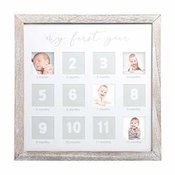 Pearhead My First Year Photo Moments Baby Keepsake Frame, Gift for Mom to Be or Expecting Parents