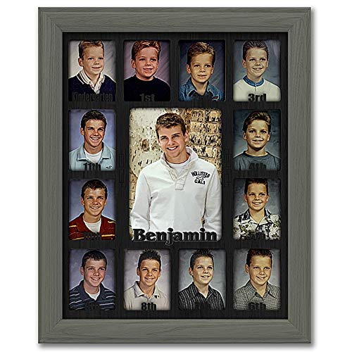 Northland Frames And Gifts Inc Northland School Years Picture Frame Personalized Holds Twelve 2 5 X 3 5 School Photos And 5 X 7 Kindergarten To