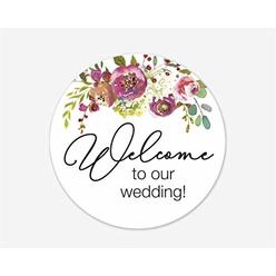 Orange Umbrella Co Welcome to Our Wedding Stickers, Hotel ...