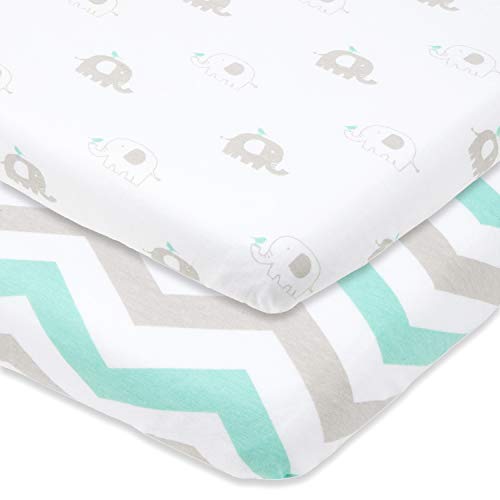 Joey + Joan Bassinet Fitted Sheets for Baby Beside Dreamer Bedside Sleeper and Chicco Next2Me â€“ Fits 20 x 33 Mattress â€“ Snuggly Soft