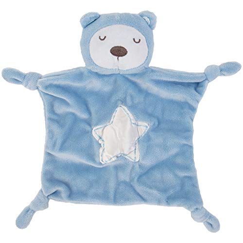 C.R. Gibson Snuggle Buddy Blue Bear Baby Blanket for Boys, 11"