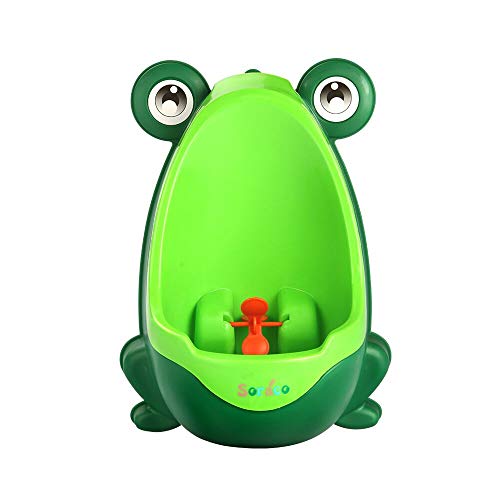 Soraco Frog Potty Training Urinal for Toddler Boys Toilet with Aiming Target - Green