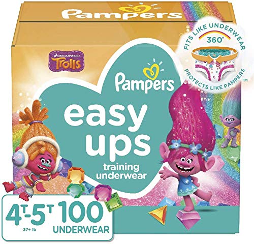 Pampers Easy Ups Training Pants Girls and Boys, Size 6 (4T-5T), 100 Count, Enormous Pack
