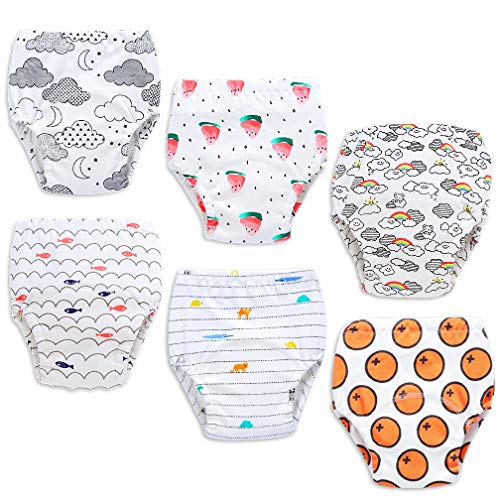 6 Pack Training Pants for Babies,Maveek Baby Potty Training Pants Cartoon  Underwear,Boys & Girls