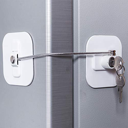 BaoWeiJD Fridge Lock,Refrigerator Locks,Freezer Lock with Key for