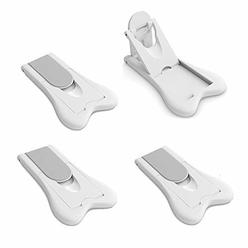 KongNai Sliding Door Lock for Child Safety 4 Pack, Baby Proof Lock for Patio, Closet, Shower, Window, Wardrobe, Childproof Cupboard