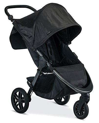 Britax B-Free Stroller | All Terrain Tires + Adjustable Handlebar + Extra Storage with Front Access + One Hand, Easy Fold,