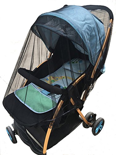 ThreeH Baby Mosquito Net for Strollers Car Seats Cradles Universal Size Insect Netting BX07,Black