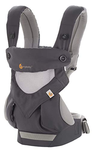 Ergobaby Carrier, 360 All Carry Positions Baby Carrier with Cool Air Mesh, Carbon Grey