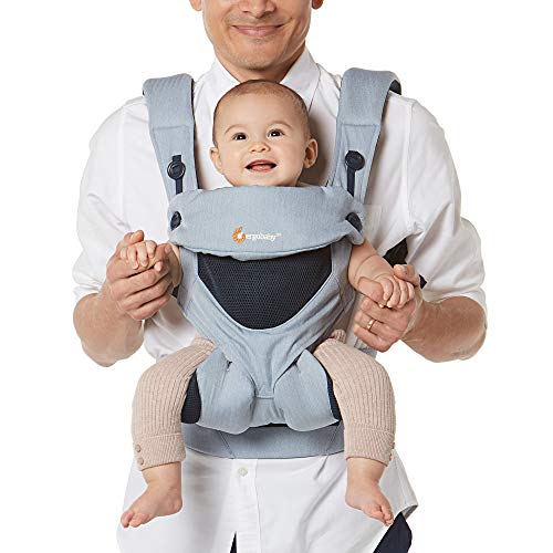 Ergobaby Carrier, 360 All Carry Positions Baby Carrier with Cool Air Mesh, Chambray
