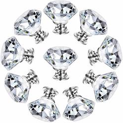 NORTHERN BROTHERS Dresser Knobs Drawer Knobs Crystal Knobs 30mm- Diamond Knobs Pull for Cabinets and Drawers Crystal Knobs for D