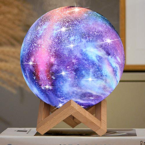 GDPETS Moon Lamp Kids Night Light, GDPETS Galaxy Lamp 16 Colors 3D Star Moon Light with Wood Stand, Remote & Touch Control USB