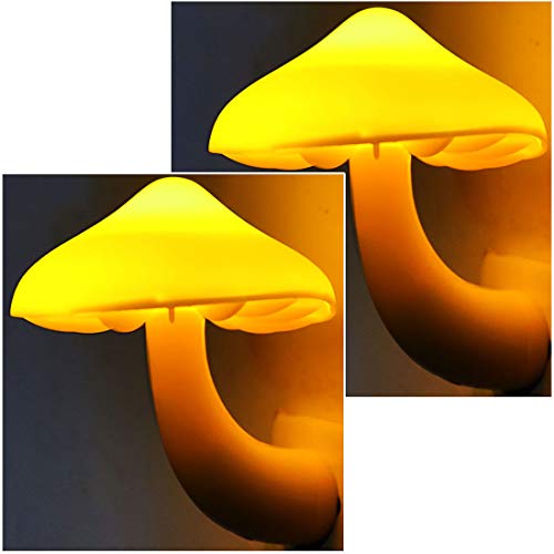 Ausaye 2Pack Mushroom Night Light Plug in Lamp by AUSAYE, Led Night Lights for Adults Kids Baby Children NightLight Warm White