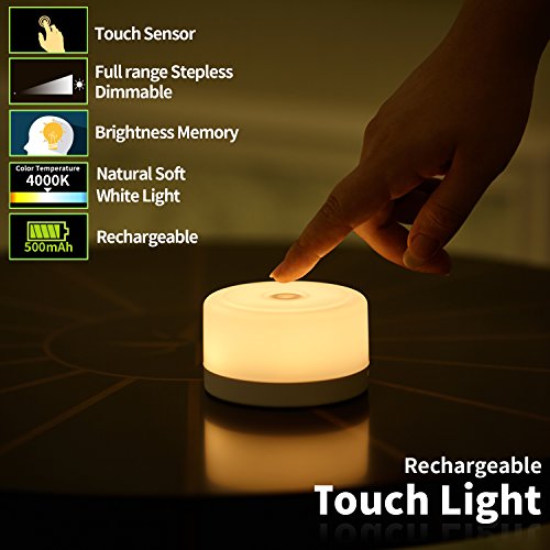 FC-Fancier Dimmable Light,Touch Sensor Bedside Lamp, Kids Children Adult Nightlight,Bedroom Living Room Baby Nursery Night