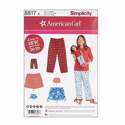Simply Creative Group Simplicity 8817 Girl and Doll Lounge Pants and Shorts A (Sizes 8-16) Multi