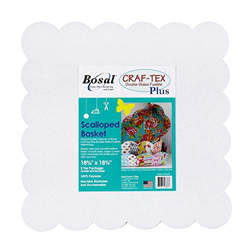 Bosal Craf-tex Plus Double-Sided Fusible Interfacing for Poorhouse Quilts, White Each