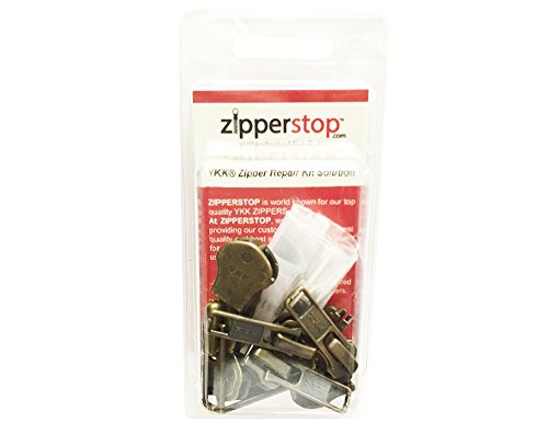 YKK Zipper Repair Kit Solution 8 Sets Assorted 4 of #5, 2 of #7 and 2 of  #10 Included Top & Bottom Stops Made in USA Antique