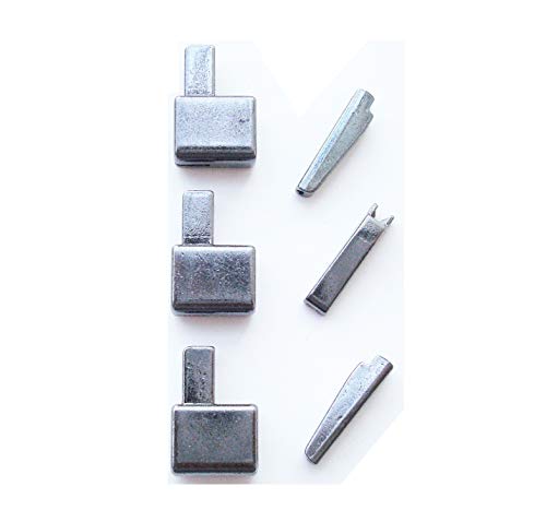 SICODA 3 Sets #12 Metal Zipper Retainer Box and Insertion Pin,Zipper Bottom  Stopper Sliders Repair Kit,Replace Broken Separating