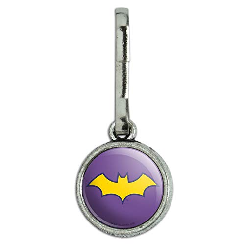 GRAPHICS & MORE Batman Batgirl Logo Antiqued Charm Clothes Purse Suitcase Backpack Zipper Pull Aid