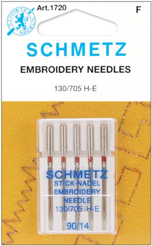 SCHMETZ 25 Schmetz Embroidery Sewing Machine Needles 130/705H H-E Size 90/14