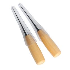 Co-link 2PCS Alloy Steel Wood Handle Punching Tapered Awl Craft Cloth Scratch Awl Repair Tool for DIY Craft