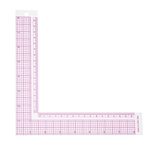 Wal front Sewing Ruler, Plastic L-Square Ruler French Curve Ruler Sewing Measure Professional Tailor Craft Tool Tailor Drawing, 5808