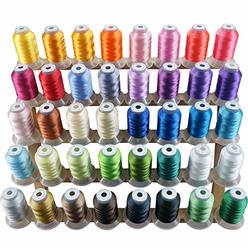 New brothread 40 Brother Colors Polyester Embroidery Machine Thread Kit 500M (550Y) Each Spool for Brother Babylock Janome