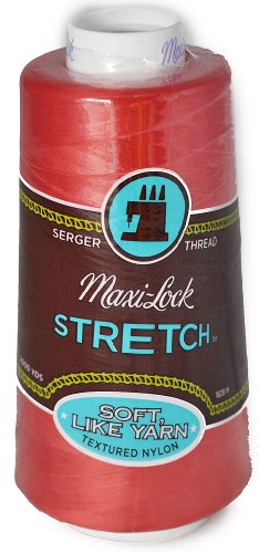 Maxi Lock A&E Stretch Textured Nylon Artillery Red Serger Thread MWN-32326