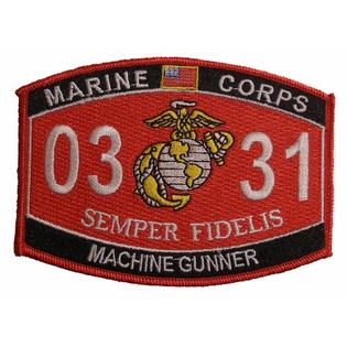 MCG Marine Corps 0331 Infantry Machine Gunner MOS Patch - Veteran Owned ...