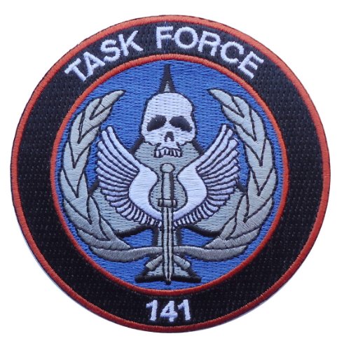 Military Patches Call of Duty Modern Warfare Task Force 141 Logo [Black/Red] Embroidered PATCH (3.5 Inches)