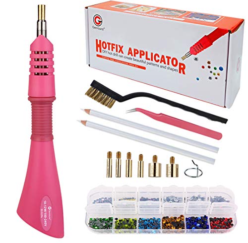 Hotfix Applicator, Genround DIY Rhinestone Bedazzler Kit for Clothes  Rhinestone Setter Hotfix Applicator Tool and Mixed Color