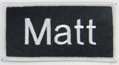 Cool-Patches Matt Name Tag Patch Uniform ID Work Shirt Badge