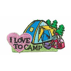 GOWA LOVE TO CAMP Iron On Patch Scouts Girl Boy Cub Camper Camping Hiking