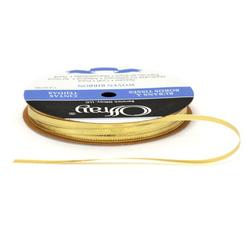 Offray Woven Metallic Ribbon, 1/8-Inch Wide by 30-Yard Spool, Gold