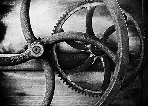 Catch A Star Fine Art Photography Rusty Gears Vintage Old Metal Photo, Small Prints up to 11x14, Rustic Photography Artwork