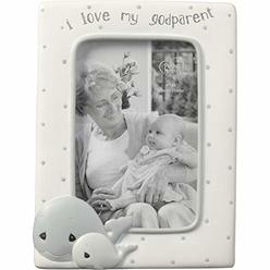 Precious Moments 156265 I Love My Godparent Photo Frame, Holds 4 x 6 in. Photo