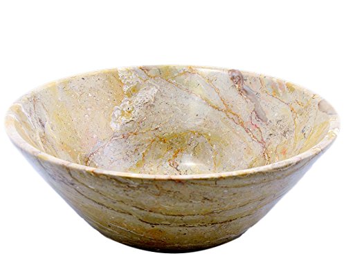Nature Home Decor BW5SB Sahara Beige Marble Decorative Modern Design Bowl