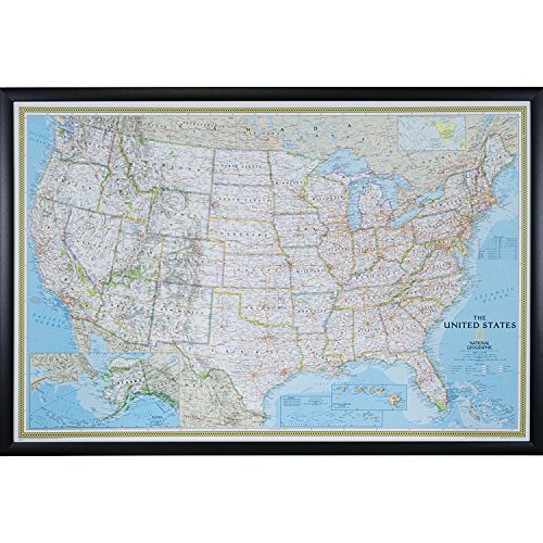 Craig Frames Inc Craig Frames Wayfarer, Classic United States Push Pin Travel Map