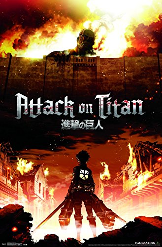 Trends International Attack on Titan-Fire Premium Wall Poster, 22.375" x 34"