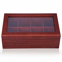 Apace Living Tea Box - Luxury Wooden Tea Storage Chest from The Premier Collection - 8 Adjustable Compartment Tea Bags