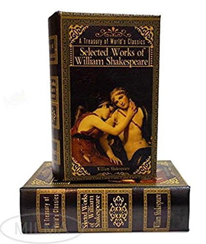 MilmaArtGift Classic Collection William Shakespeare Secret Storage Book Box Stash Box Faux Leather Over Wood