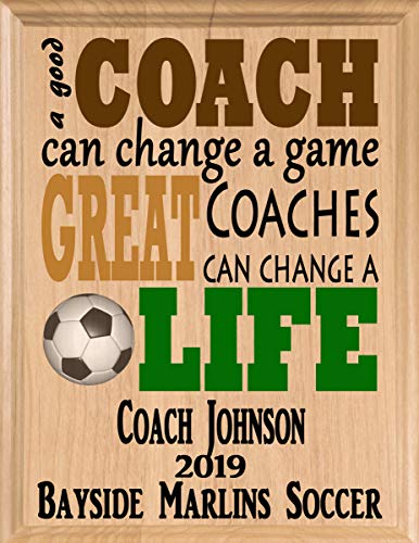 Broad Bay Soccer Coach Gifts Personalized Coaches Gift Appreciation Thank  You Plaque
