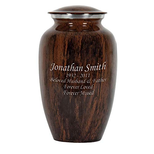 Perfect Memorials Custom Engraved Large Woodland Cremation Urn