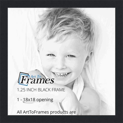 ArtToFrames 18x18 inch Black Picture Frame, 2WOMFRBW72079-18x18